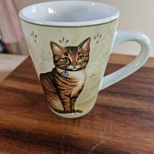 Vintage Oneida feline friends tabby cat